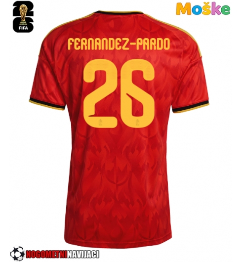 Moške Nogometnih dresov Belgija Matias Fernandez-Pardo #26 Domači SP 2026 Kratki rokavi Moške Nogometnih dresov Belgija Matias Fernandez-Pardo #26 Domači SP 2026 Kratki rokavi
